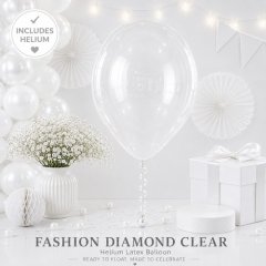Diamond Clear Helium Latex Balloon