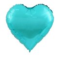 Turquoise Heart Shape Helium Mylar Balloon Singapore