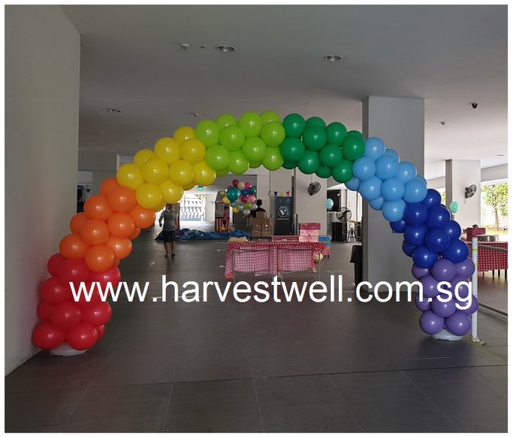 Rainbow Balloon Arch Singapore