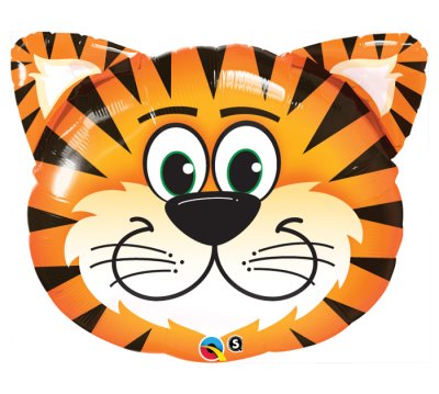 Tickled Tiger Head Super Shaped Mylar Balloon Singapore