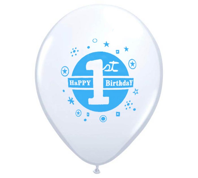 Happy 1st Birthday Helium Latex Balloon Singapore