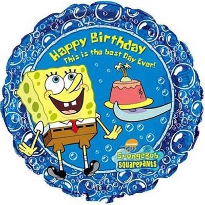 Spongebob squrepants HBD Besr Day EverMylar Balloon Singapore