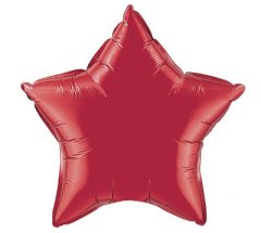 Red Star Shape Mylar Balloon