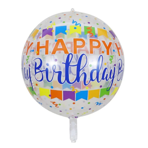 Happy Birthday Confetti Bubble Balloon