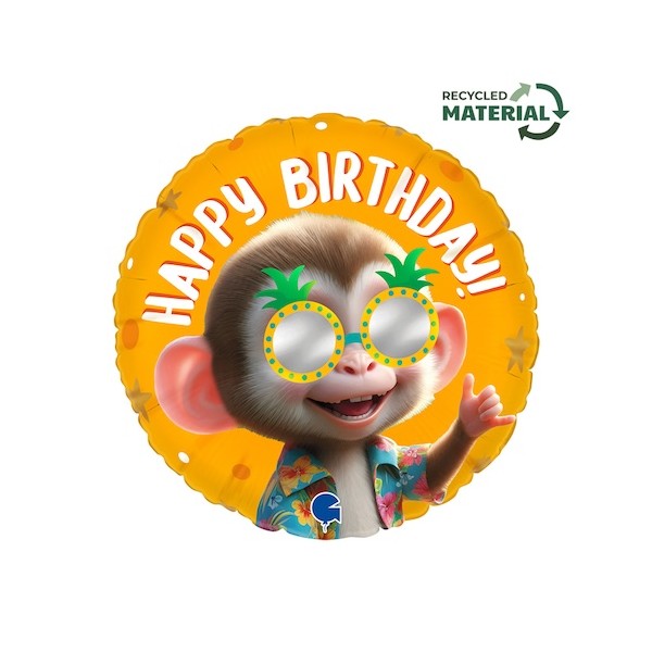 Happy Birthday Baby Monkey Mylar Balloon Singapore