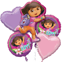 Dora The Explorer Birthday Balloon Bouquet