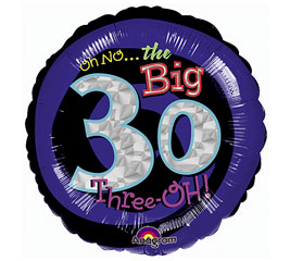 The Big 30 Mylar Balloon
