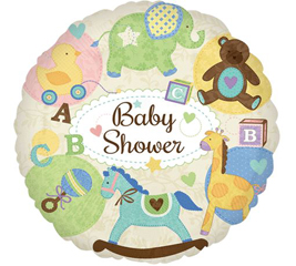 Baby Shower Bear Mylar Balloon