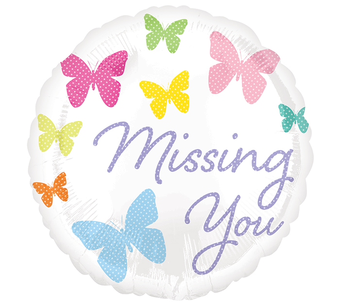Missing You Butterfly Mylar Balloon Singapore