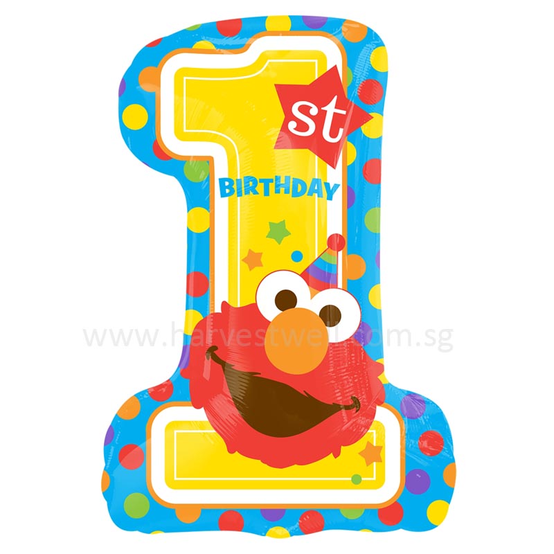 Sesame Street 1st Birthday  Super Shape Mylar Balloon Singapore