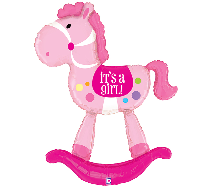 It's A Girl Rocking Horse Super Shape Airwalker It's A Girl Rocking Horse Super Shape Airwalker