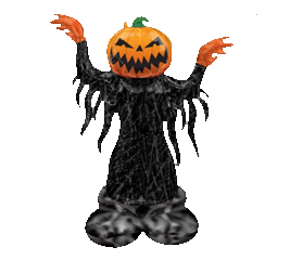 Pumpkin Head Ghost Airloonz Decoration Balloon Set