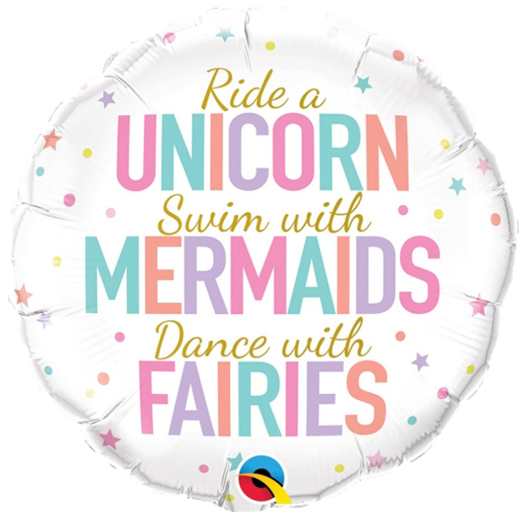 Unicorn Mermaids Fairies Mylar Balloon Singapore