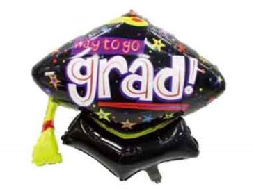 Graduation Cap Super Shape Mylar Balloon
