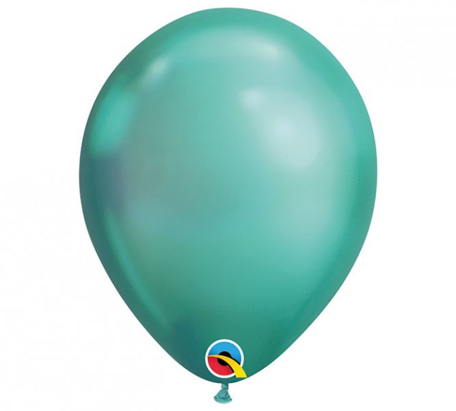 Chrome Green Helium Latex Balloon