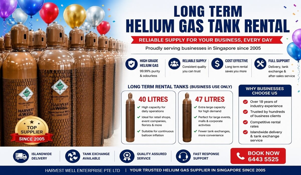 Long Term Helium Gas Tank Rental Singapore