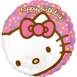 Hello Kitty Happy Birthday Mylar Balloon Harvest Well Balloon And Party Supplies