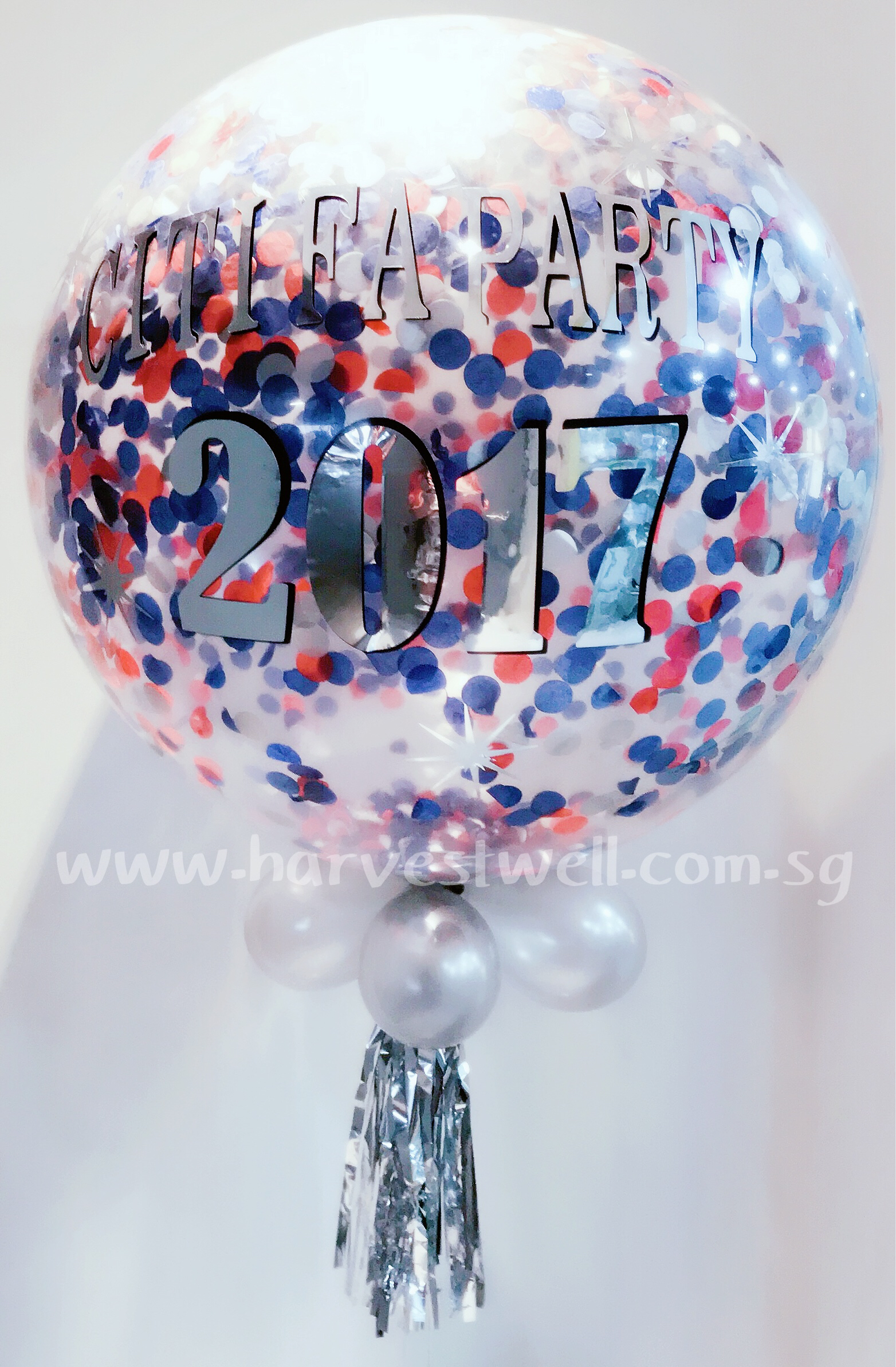 Customised Confetti Jumbo Helium Balloon Singapore