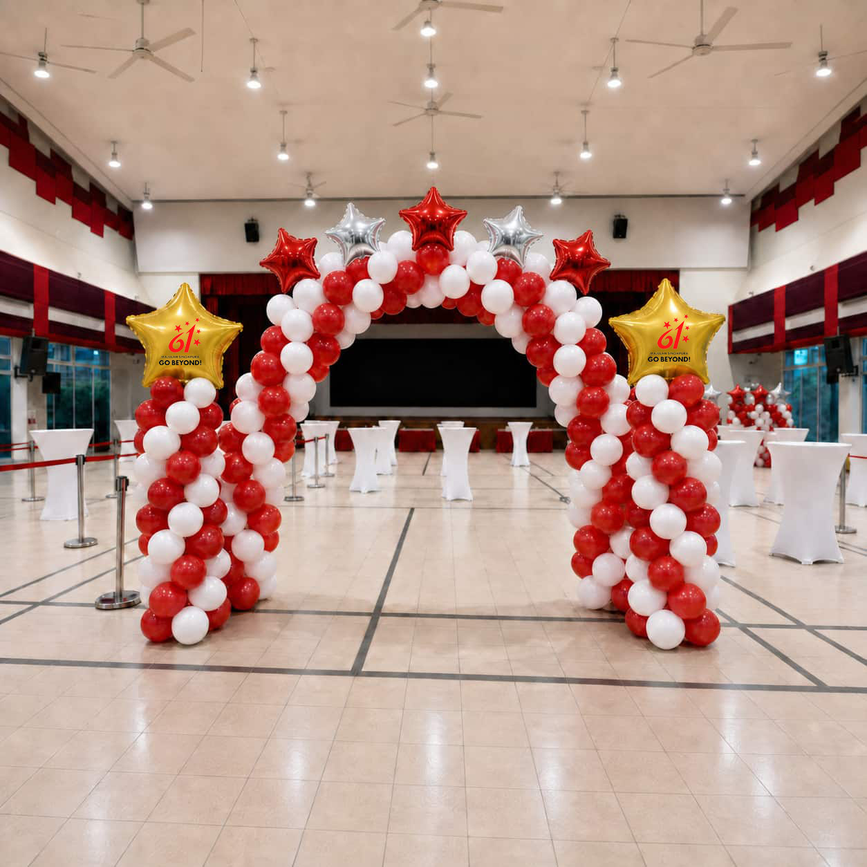 NDP SG National Day Custom Stars Balloon Decoration Singapore