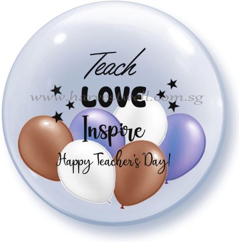 Customised Teach Love Inspire Bubble Balloon