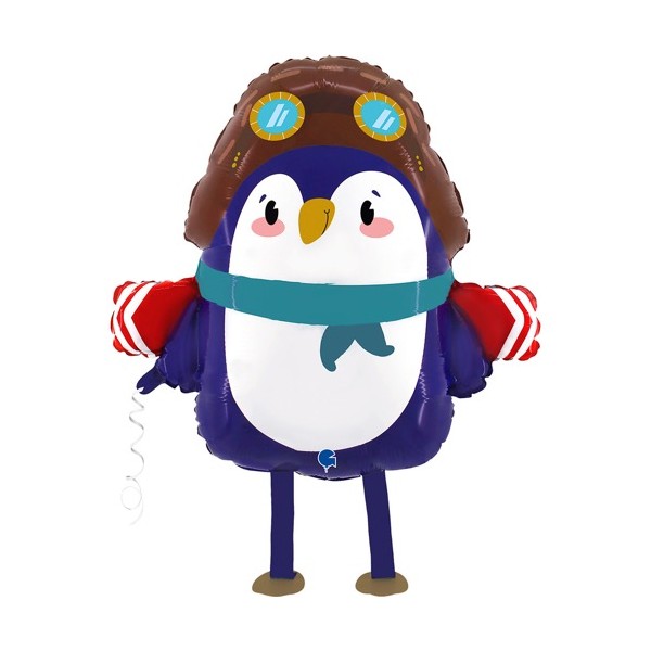 Aviator Pilot Penguin Walking Pet Animal Balloon Singapore