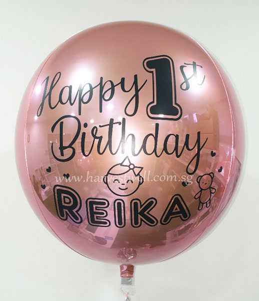 Customize Baby Girl ORBZ Balloon