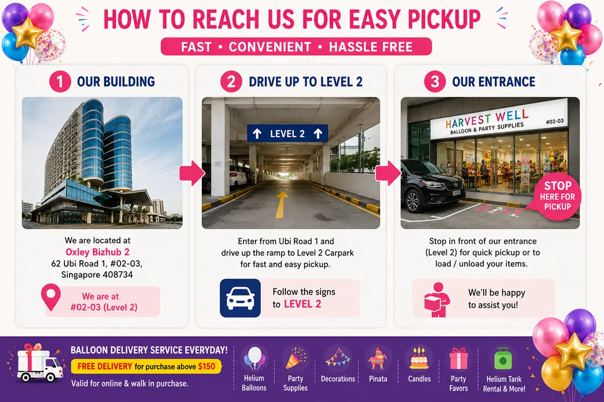 Harvest Well showroom pickup point Singapore