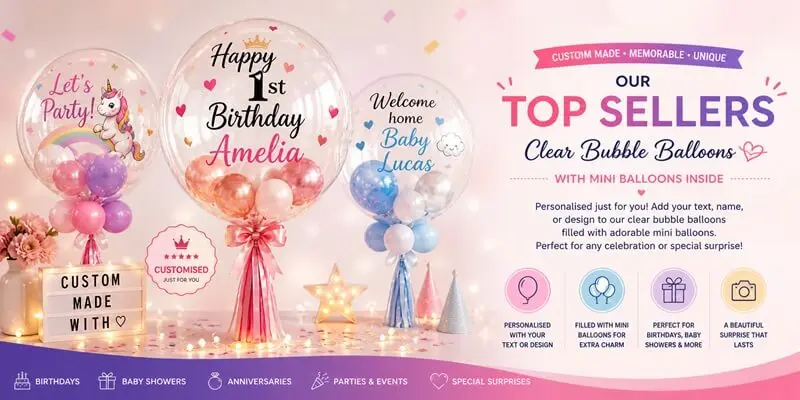 customised bubble balloons