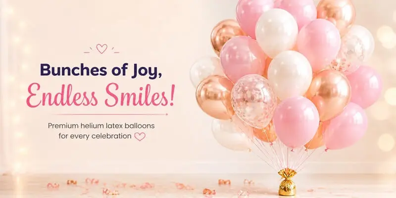helium latex balloon bundles
