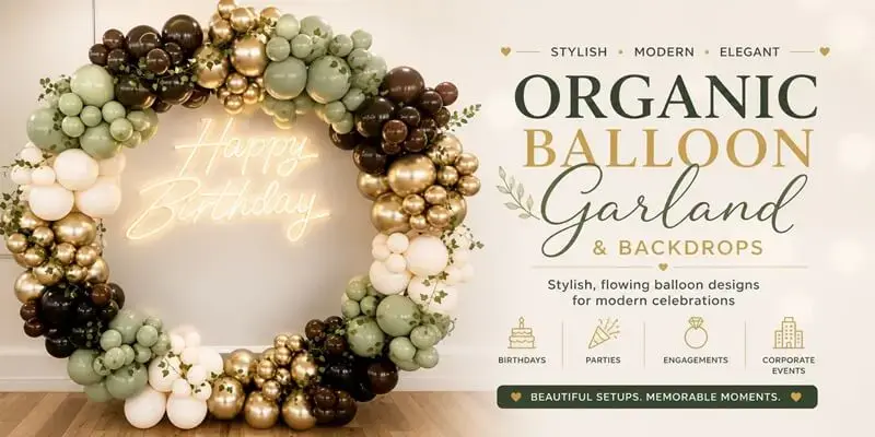 organic balloon garland
