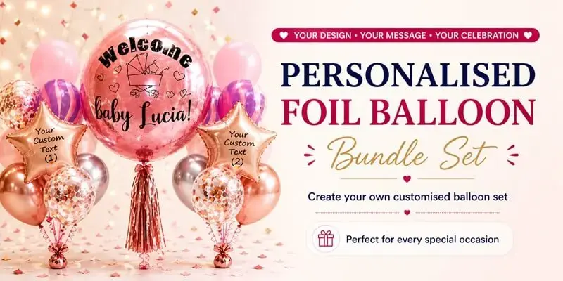 personalised foil balloon set