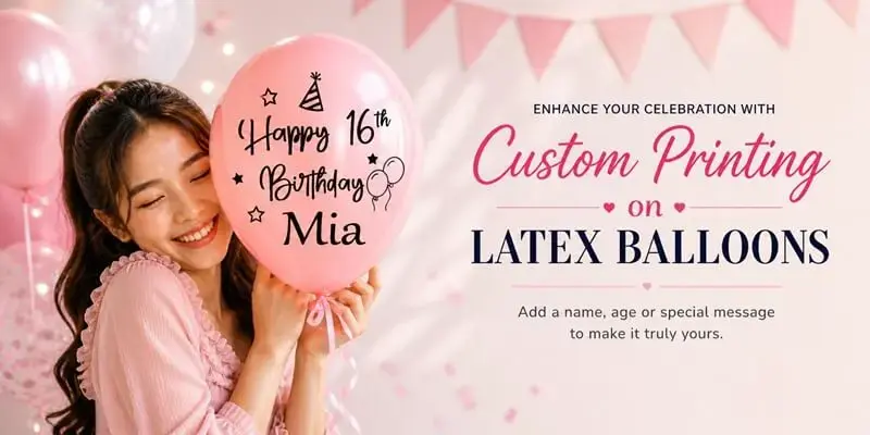 personalised latex balloons