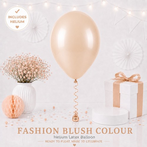 Blush Colour Helium Latex Balloon Singapore