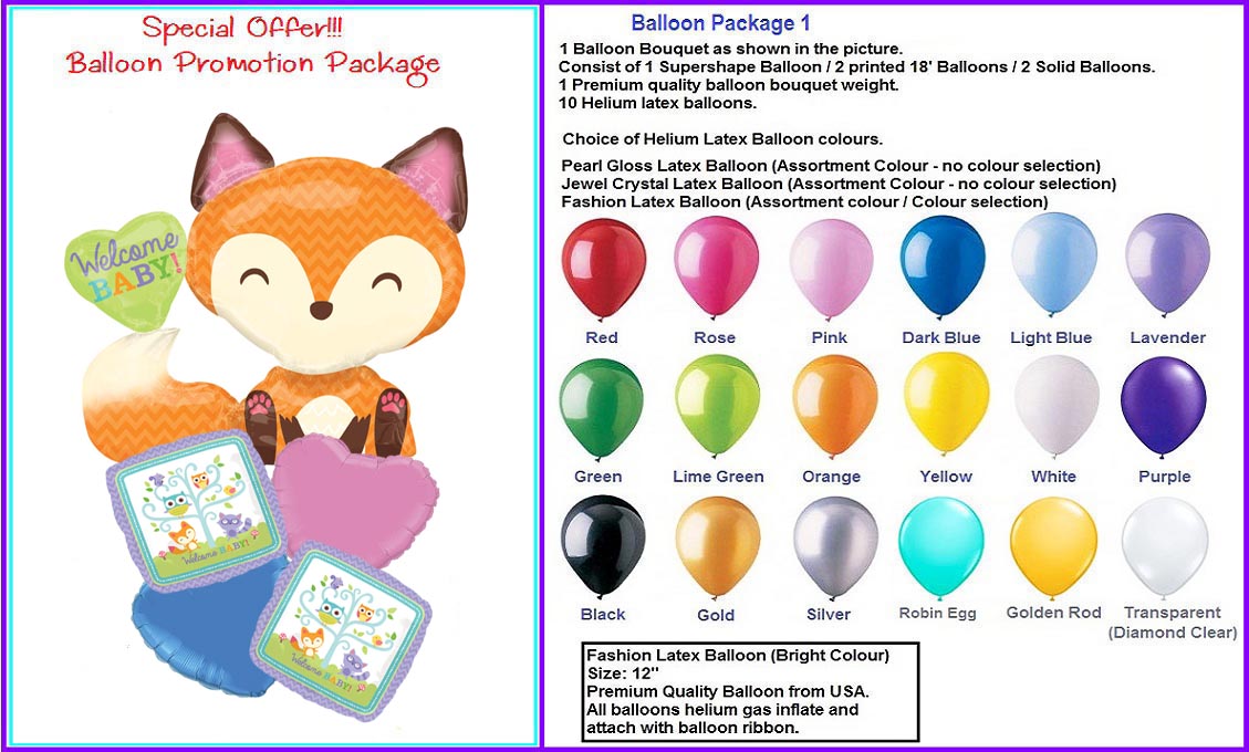 Welcome baby Balloon Package