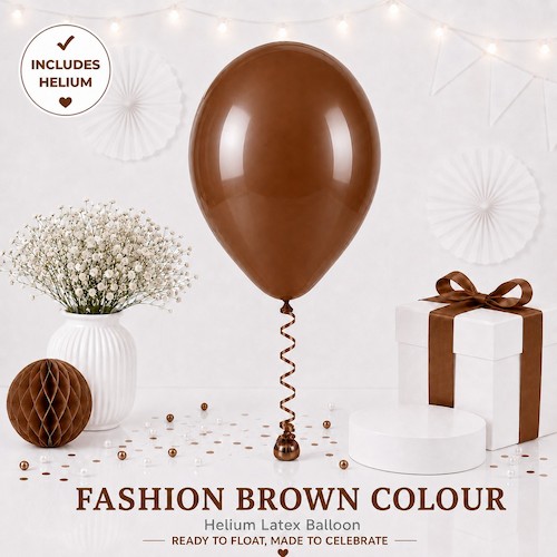 Brown Colour Helium Latex Balloon Singapore