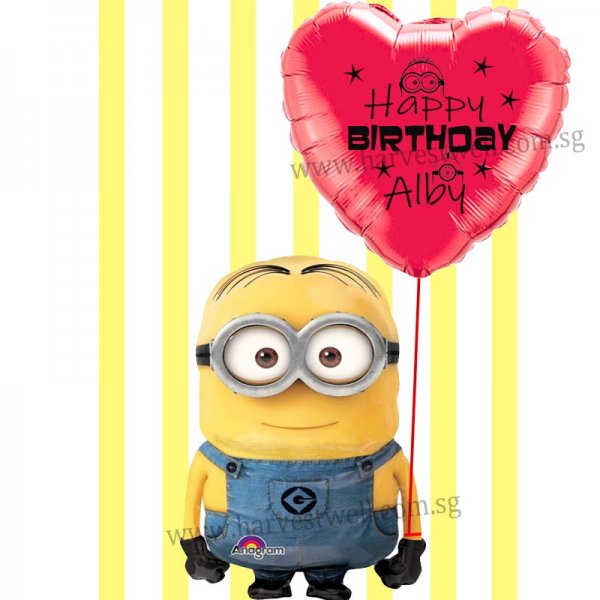 love and greeting balloon gift