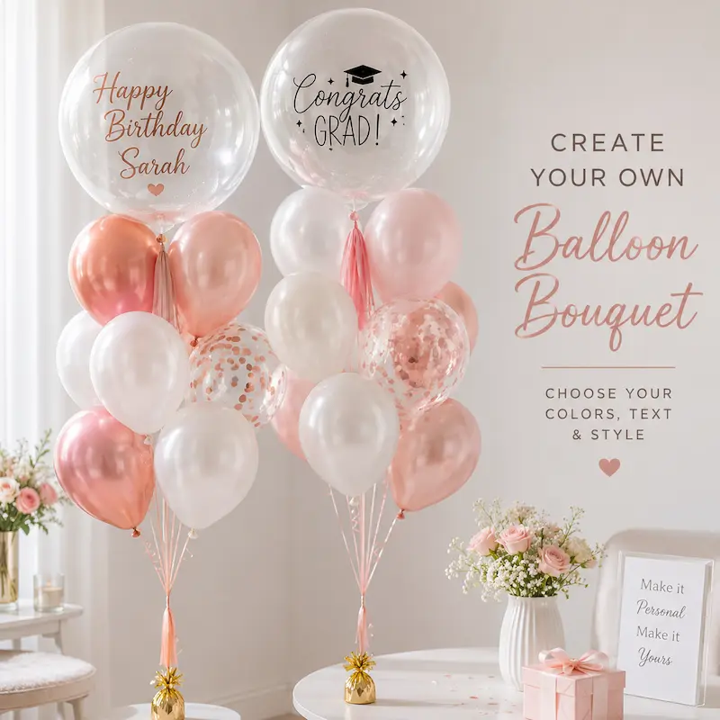 create your own balloon bouquet