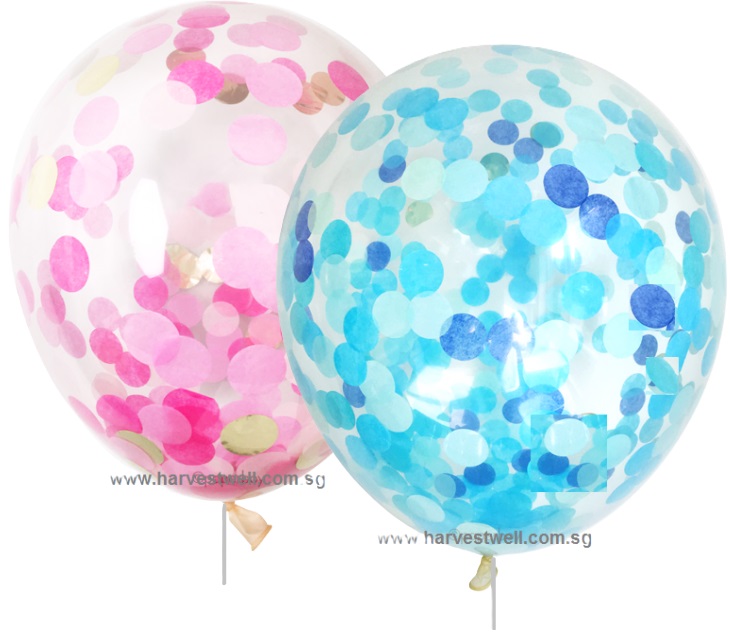 confetti and glitters balloon