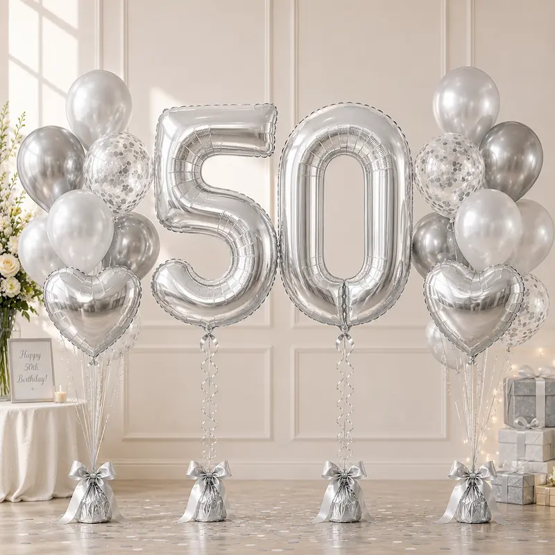 silver number mega balloons silver number mega balloons