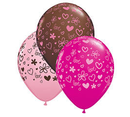 Chocolate Kiss Helium Latex Balloons