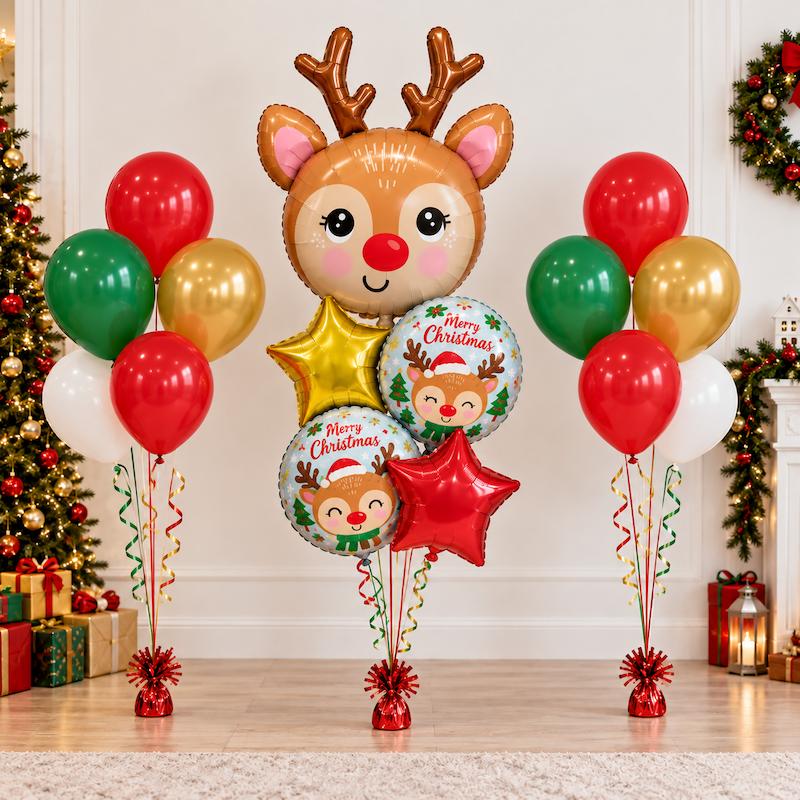 Christmas Red Nosed Reindeer Balloon Package Singapore