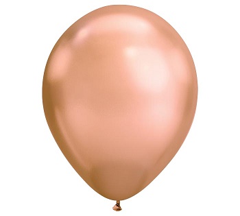Chrome Rose Gold Helium Latex Balloon Singapore