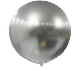 Chrome Silver Jumbo Round Shape Helium Latex Balloon Singapore