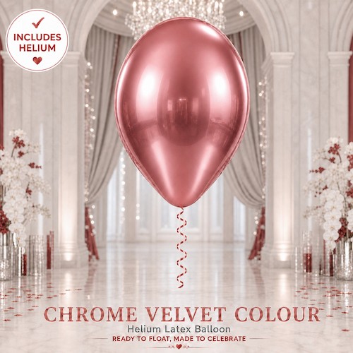 Chrome Velvet Helium Latex Balloon Singapore