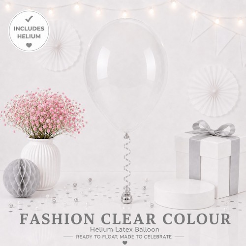 Diamond Clear Helium Latex Balloon Singapore