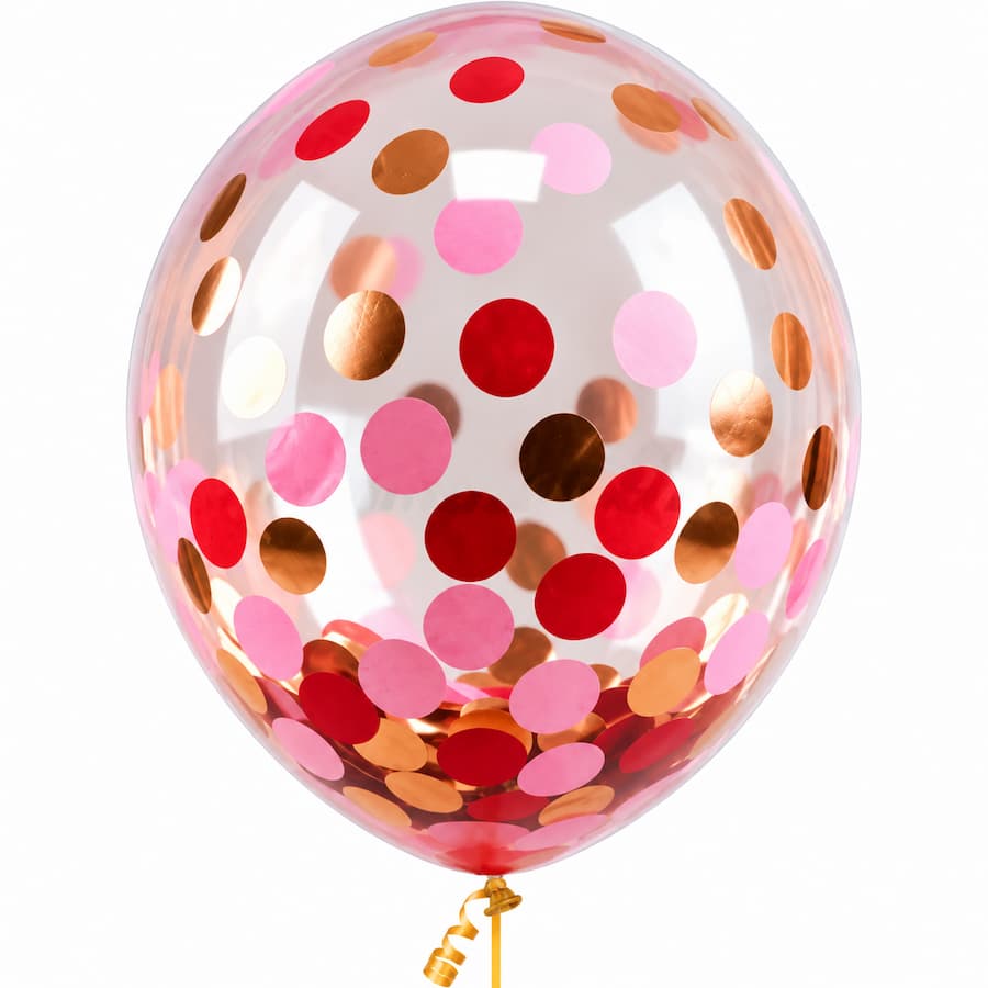 Confetti Romantic Rose Helium Latex Balloon Singapore
