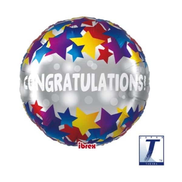 Congratulations Shooting Stars Foil Balloon Singapore