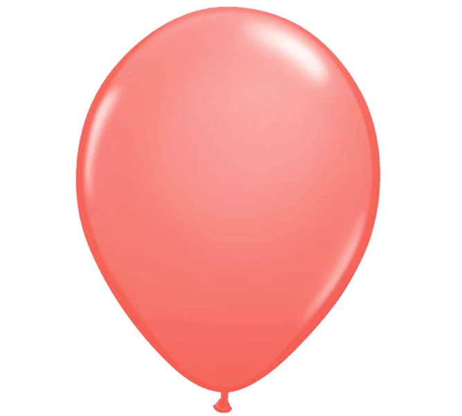 Coral Colour Helium Latex Balloon Singapore