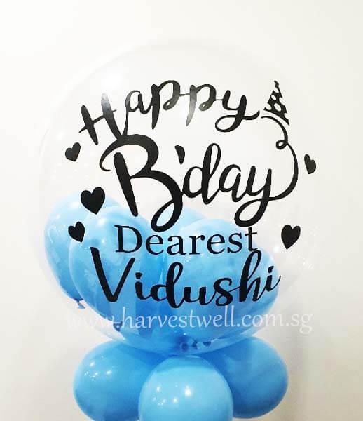 Customised Happy Birthday Party Hat Bubble Balloon Singapore
