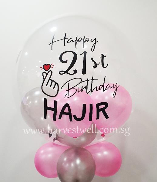 Customised K Pop Love Bubble Balloon Singapore